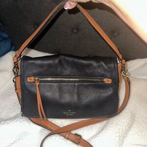 Kate Spade Cobble Hill black white and tan bag